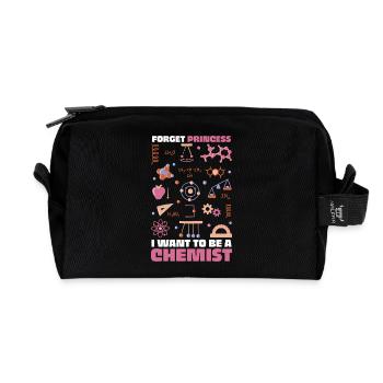 Rêves de chimie : je veux être chimiste - Trousse de toilette en tissu recyclé - noir - Devant