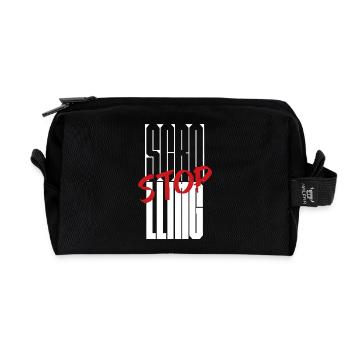 Stoppen Sie das Scrollen Typografie-Design - Recycelte Kulturtasche - Schwarz - Vorne