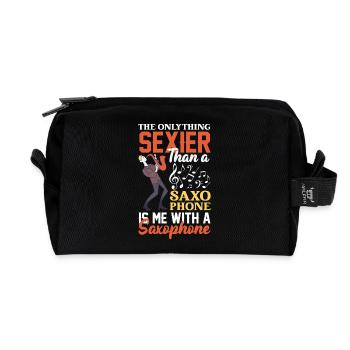 Saxofon - Recycelte Kulturtasche - Schwarz - Vorne