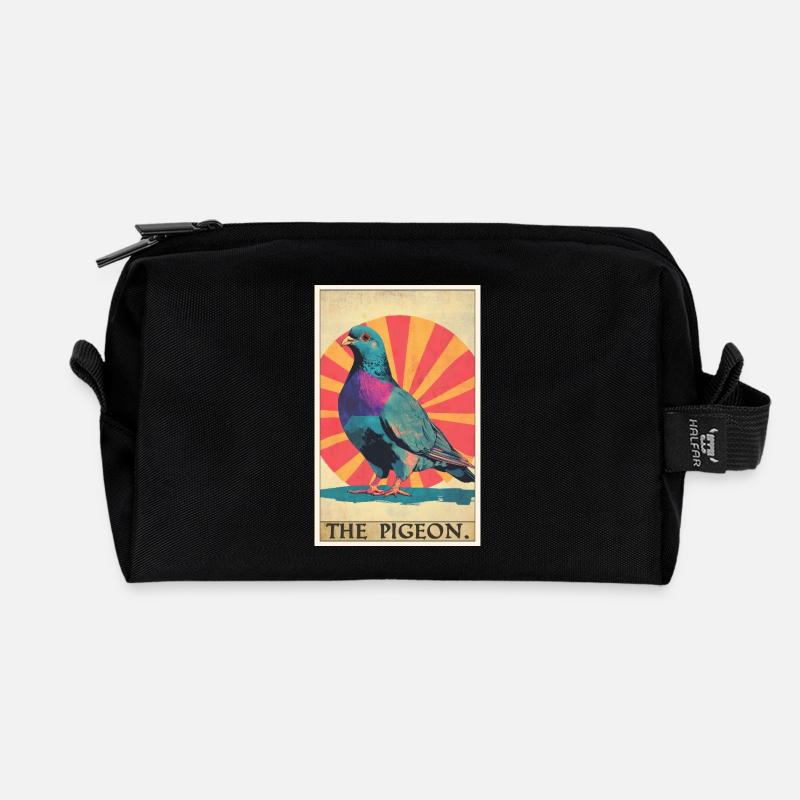 Tauben Taube - Recycelte Kulturtasche - Schwarz