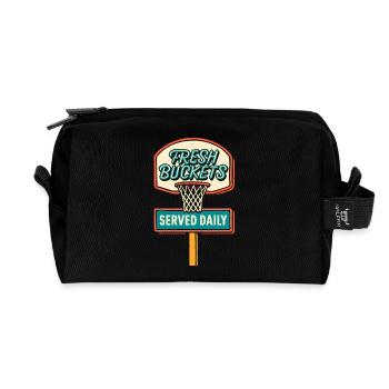 Basketball Spruch Humor Basketballer Geschenkidee - Recycelte Kulturtasche - Schwarz - Vorne