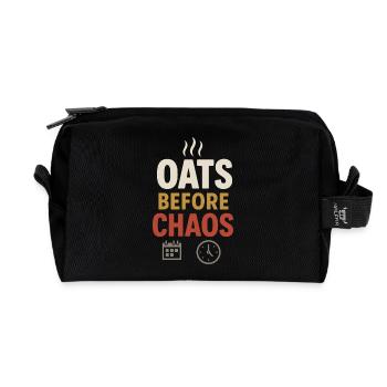 Porridge Breakfast Culture Overnight - Recycled Toiletry Zip Bag - black - Front