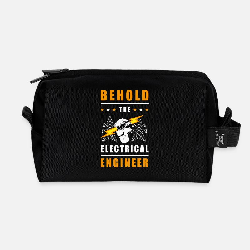 Behold den Elektriker – Kraft der Energie - Recycelte Kulturtasche - Schwarz