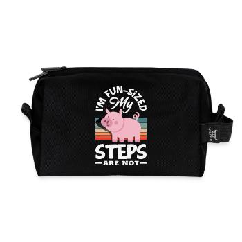 Warte Auf Mich, Ich Habe Kleine Beine - Recycelte Kulturtasche - Schwarz - Vorne