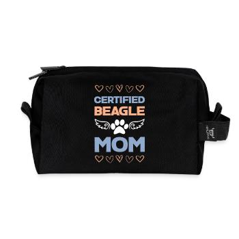 Maman Beagle certifiée - Trousse de toilette en tissu recyclé - noir - Devant