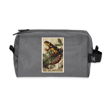 Fire Salamander Salamander - Recycled Toiletry Zip Bag - anthracite - Front