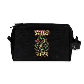 Wilder Biss - Recycelte Kulturtasche - Schwarz - Vorne