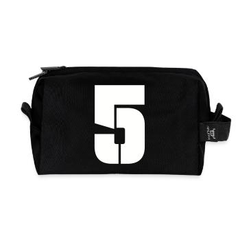 5 - Recycled Toiletry Zip Bag - black - Front