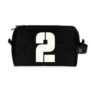 2 - Recycled Toiletry Zip Bag - black - Front