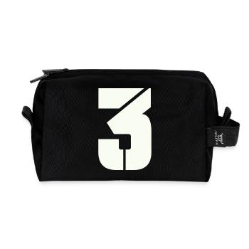 3 - Recycled Toiletry Zip Bag - black - Front