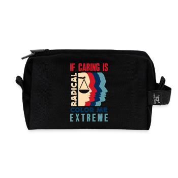 radicalized by fundamental - Recycled Toiletry Zip Bag - black - Front