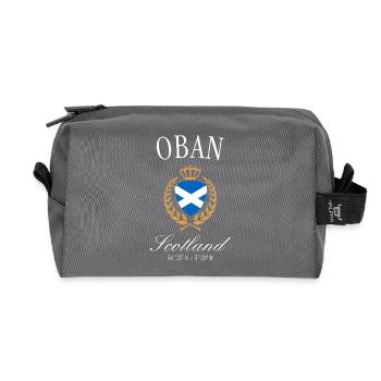 Oban Scotland Coat of Arms Crown – Travel Souvenir - Recycled Toiletry Zip Bag - anthracite - Front