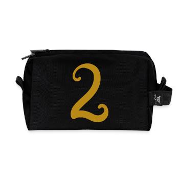 2 - Recycled Toiletry Zip Bag - black - Front