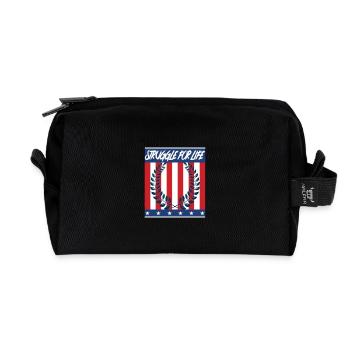 Struggle for Life - Kampf ums Leben - Recycled Toiletry Zip Bag - black - Front