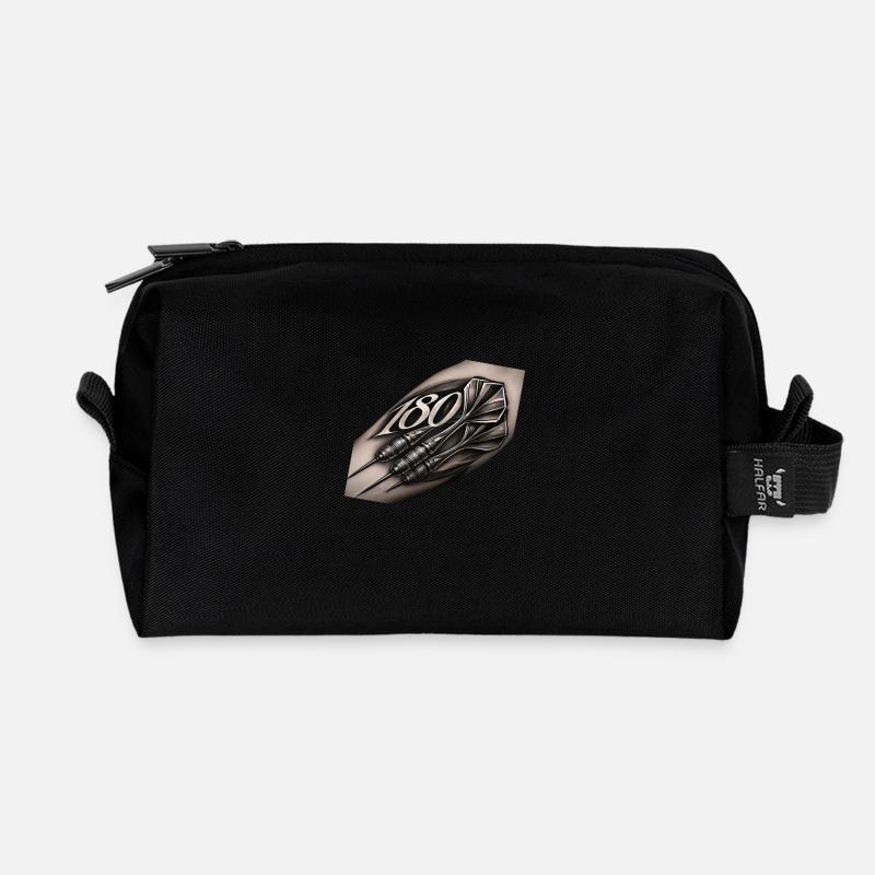 Dart 180 Tattoo - Recycled Toiletry Zip Bag - black