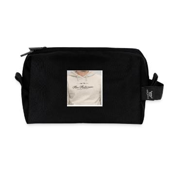 Max Mustermann Vintage Hoodie - Recycelte Kulturtasche - Schwarz - Vorne