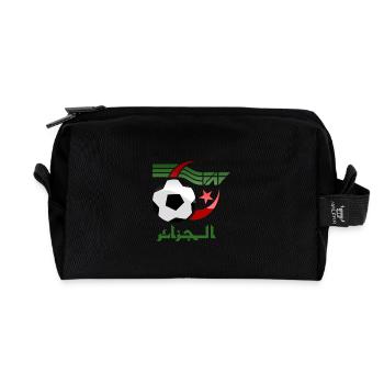 algeria football federation - Recycled Toiletry Zip Bag - black - Front