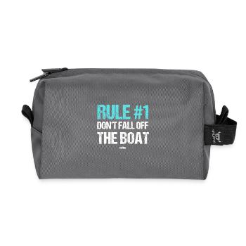 Sailing Sailing Ship Boat Ship Sailing Trip Water - Recycled Toiletry Zip Bag - anthracite - Front