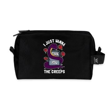 Pastel Goth Creepy Vibe - Recycled Toiletry Zip Bag - black - Front