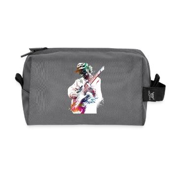 Art musical de guitariste - Trousse de toilette en tissu recyclé - anthracite - Devant