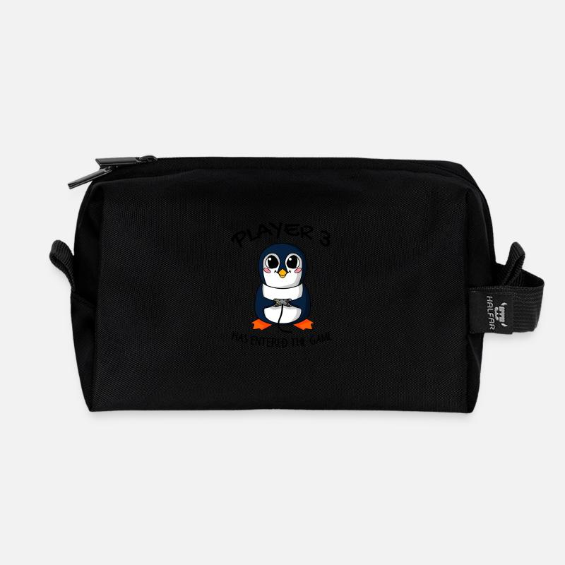 Third Baby Player 3 has entered the game Baby - Recycled Toiletry Zip Bag - black