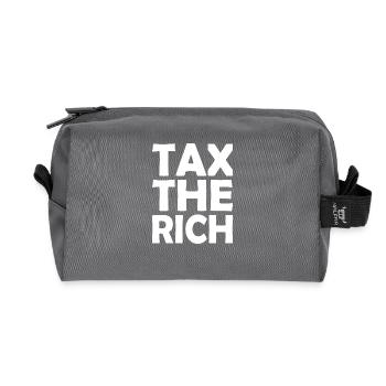 Tax the rich - Trousse de toilette en tissu recyclé - anthracite - Devant