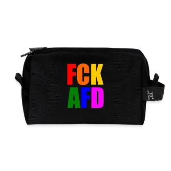 Fck afd - Recycelte Kulturtasche - Schwarz - Vorne