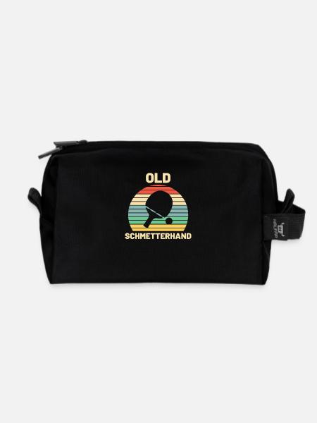 Old Schmetterhand Tischtennis Geschenk - Recycelte Kulturtasche - Schwarz