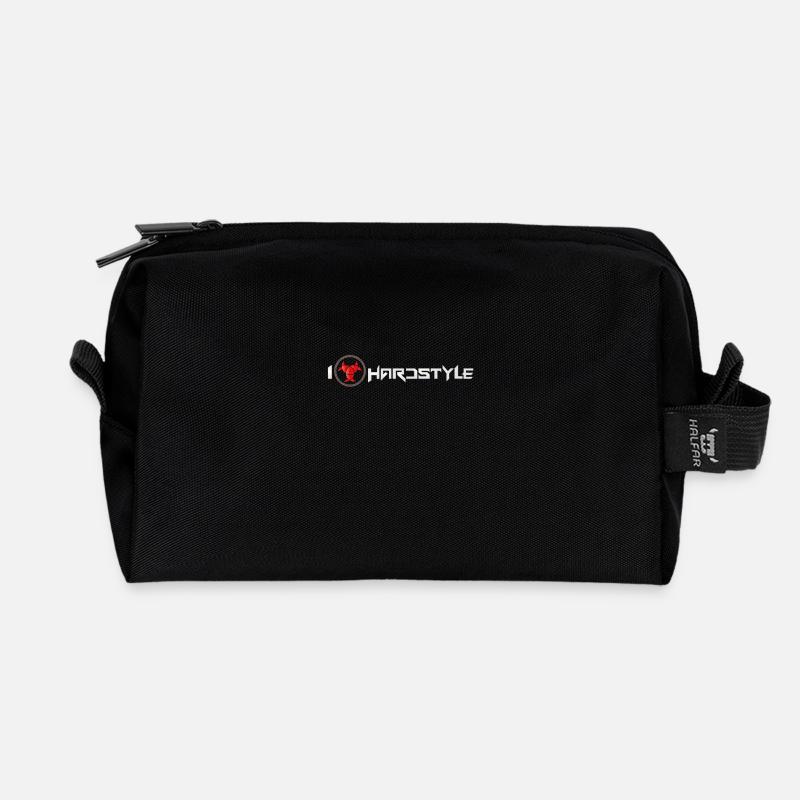 I love Hardstyle - Recycelte Kulturtasche - Schwarz