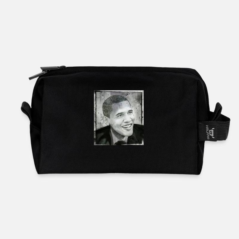 Obama - Recycelte Kulturtasche - Schwarz