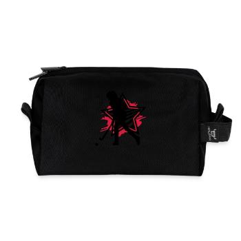Hockey fille - Trousse de toilette en tissu recyclé - noir - Devant