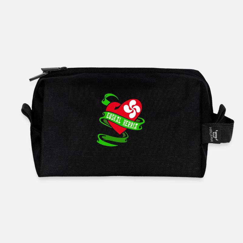 basque heart - Trousse de toilette en tissu recyclé - noir