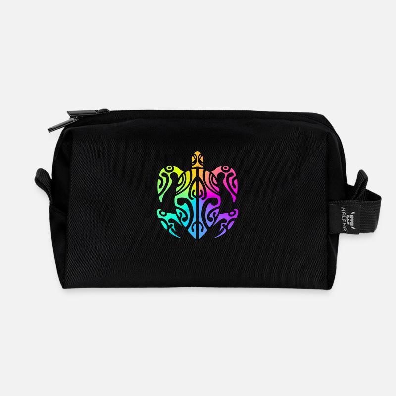 tahiti turtle - Recycelte Kulturtasche - Schwarz