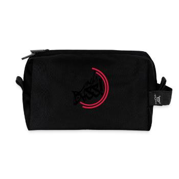 more bass - Recycled Toiletry Zip Bag - black - Front