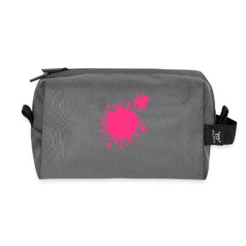 Splatter - Recycled Toiletry Zip Bag - anthracite - Front