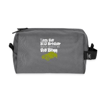 big brother - Recycelte Kulturtasche - Anthrazit - Vorne