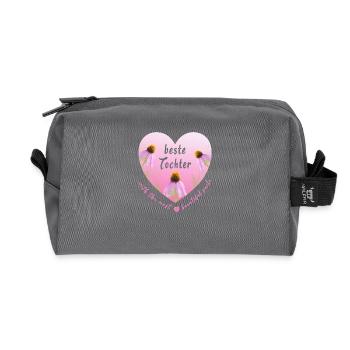 Meilleure fille - Trousse de toilette en tissu recyclé - anthracite - Devant