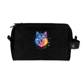 Couleurs finlandaises Lapon - Trousse de toilette en tissu recyclé - noir - Devant