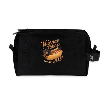 Wiener takes all - Recycled Toiletry Zip Bag - black - Front