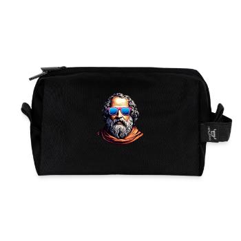 Retro Philosoph Büste - Recycelte Kulturtasche - Schwarz - Vorne
