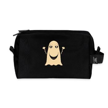 Geisti the friendly ghost - Recycled Toiletry Zip Bag - black - Front