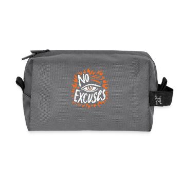 Pas d'excuses - Trousse de toilette en tissu recyclé - anthracite - Devant