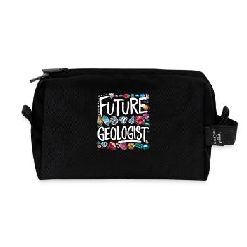 Carrière de futur géologue - Trousse de toilette en tissu recyclé - noir - Devant