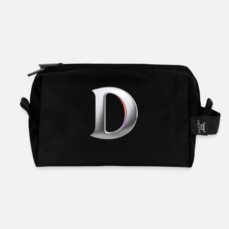 Chrome ,, D " Metallic - Recycelte Kulturtasche - Schwarz