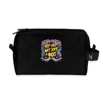 Retour aux années 90 – Hip-Hop Oldschool - Trousse de toilette en tissu recyclé - noir - Devant