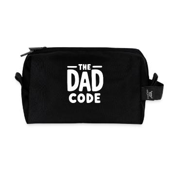 The Dad Code - Recycled Toiletry Zip Bag - black - Front
