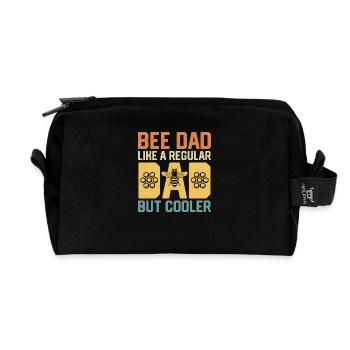 Bee Dad Like A Regular Dad But Cooler Beekeeper - Recycelte Kulturtasche - Schwarz - Vorne