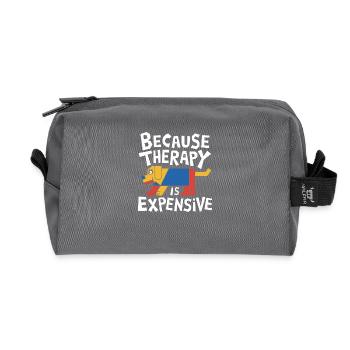 L’amour du Labrador guérit tout - Trousse de toilette en tissu recyclé - anthracite - Devant