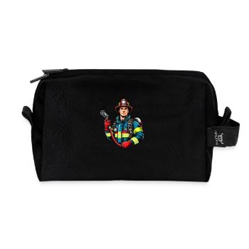 Feuerwehrmann - Recycelte Kulturtasche - Schwarz - Vorne