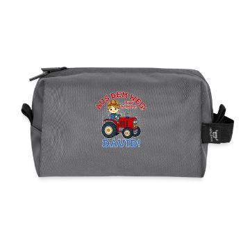 David Name Traktor - Recycelte Kulturtasche - Anthrazit - Vorne